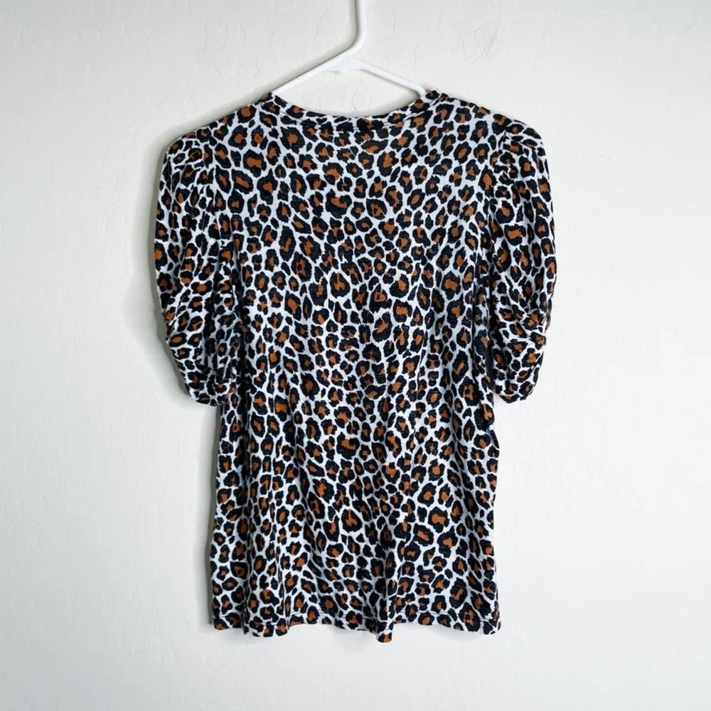 A.L.C. Katy Leopard Puff Sleeve Top - Picture 6 of 6